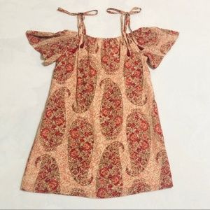 Madewell Silk Paisley Print Off-Shoulder